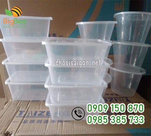 Hộp nhựa chữ nhật 650ml bảo quản thức ăn giá sỉ rẻ
