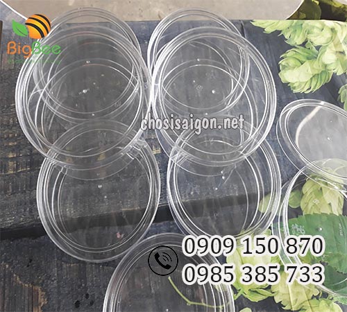 Hộp nhựa tròn mica 40 cái/kiện giá sỉ ưu đãi