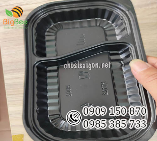 Hộp nhựa đế đen HT17 2 ngăn giá bán rẻ nhất HCM