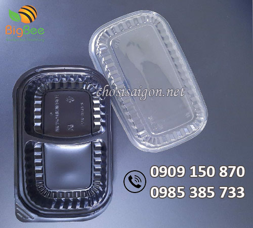 Hộp nhựa đế đen 2 ngăn HT17 giá rẻ