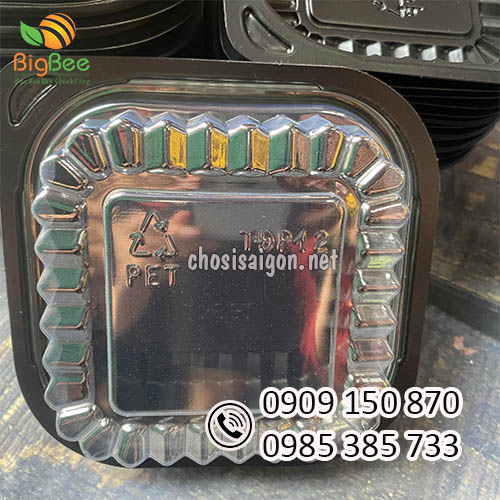 Hộp nhựa đế đen HT12 nắp pet trong giá sỉ rẻ nhất TP.HCM