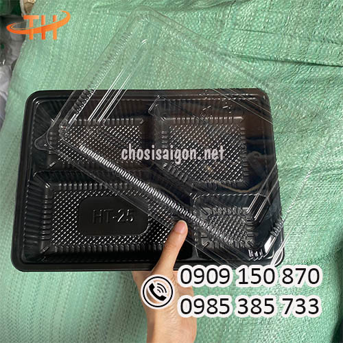 Hộp nhựa HT25 4 ngăn an toàn, chính hãng giá rẻ