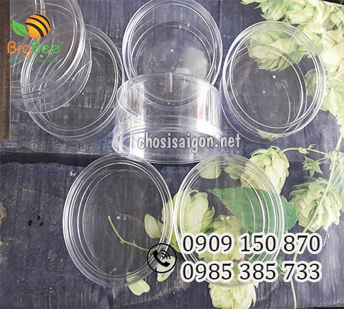 Hộp nhựa tròn mica đựng hạt điều giá sỉ rẻ