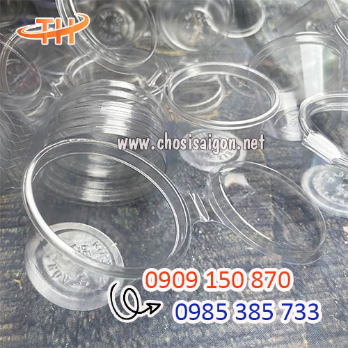 Hộp nhựa đựng nước chấm nắp liền 2.5oz giá rẻ