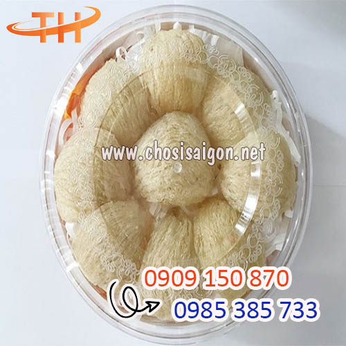 Hộp nhựa tròn cứng mica đựng tổ yến giá sỉ