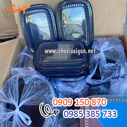 Hộp nhựa đế đen HT203 đựng đa dạng các loại thức ăn sỉ rẻ nhất