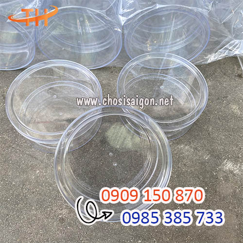 Hộp nhựa mica đựng hạt điều 300g giá rẻ tại xưởng