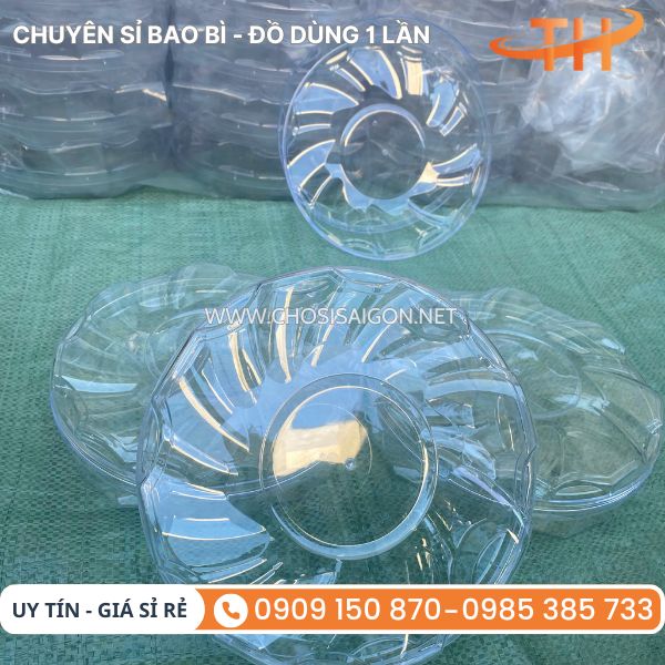 Hộp nhựa mica tròn cứng nắp xoắn đựng hạt điều