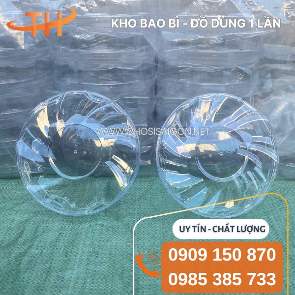 Hộp nhựa tròn mica đựng yến, hạt, bánh, kẹo, mứt giá tốt