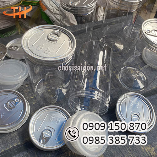 Hũ, hộp nhựa pet tròn nắp nhôm xé 1000ml sỉ rẻ