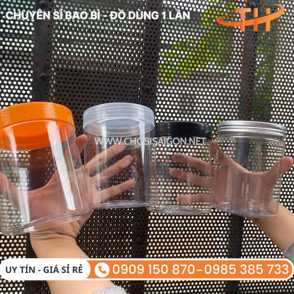 Hộp nhựa PET đa dạng dung tích đựng hạt điều, bánh, kẹo, mứt