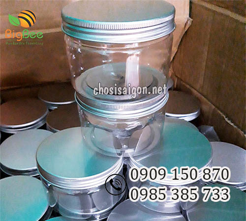 Hộp nhựa pet nắp nhôm sang, tính thẩm mỹ cao giá sỉ rẻ