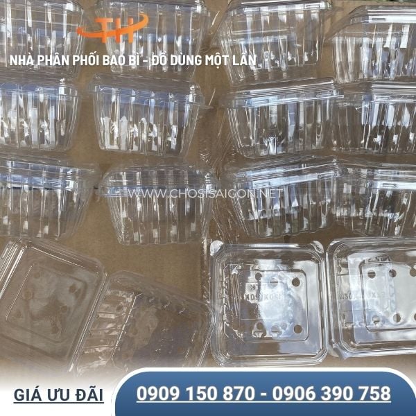 Hộp nhựa 250g đựng trái cây