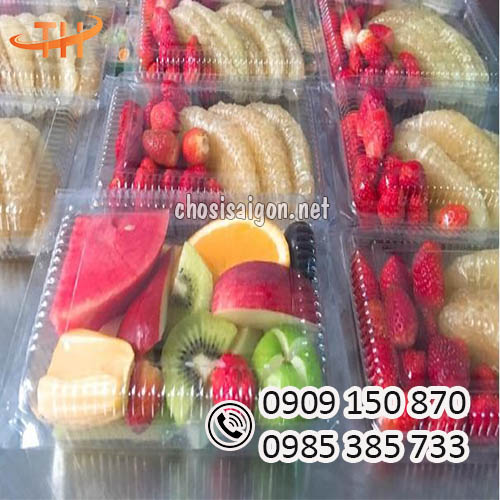 Sỉ rẻ hộp nhựa trong đựng trái cây cắt gọn sẵn
