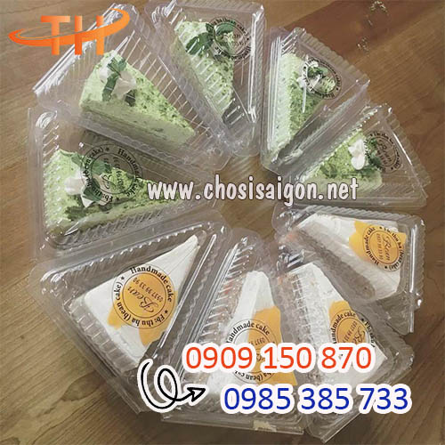 Hộp nhựa tam giác đựng bánh an toàn giá ưu đãi