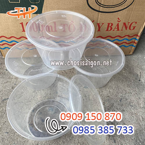 Hộp nhựa tròn 1000ml chịu nhiệt tốt giá tốt nhất