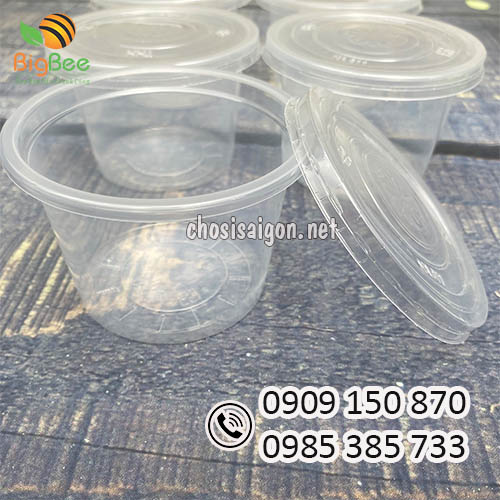 Hộp nhựa tròn có nắp 300ml sỉ rẻ tại xưởng