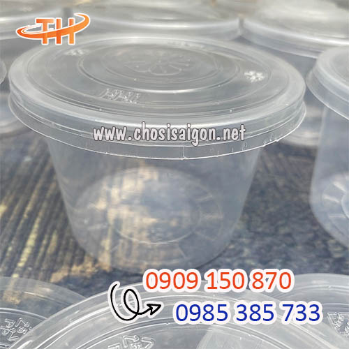 Hộp nhựa tròn 300ml đựng cháo dinh dưỡng sỉ siêu rẻ