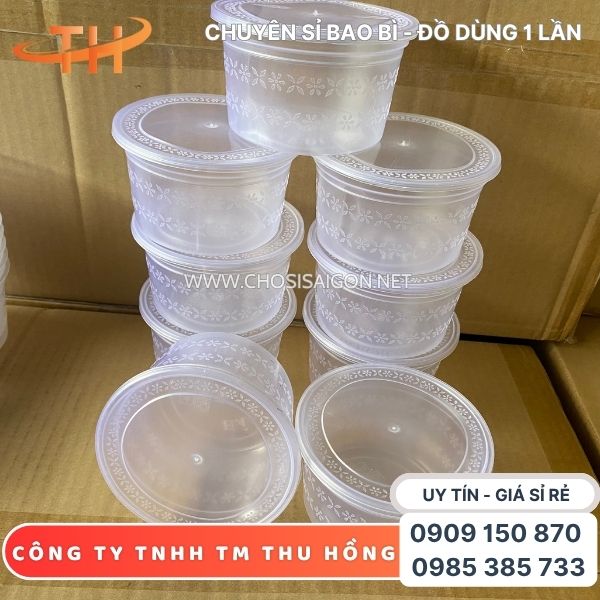 Hộp nhựa tròn PP 500ml chịu nhiệt tốt
