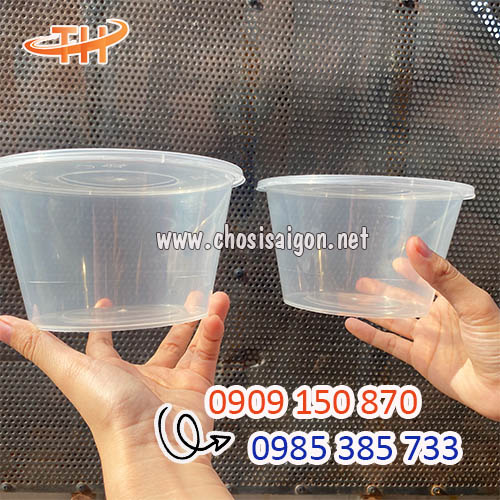 Hộp nhựa tròn 750ml, 1000m giá tốt tại HCM