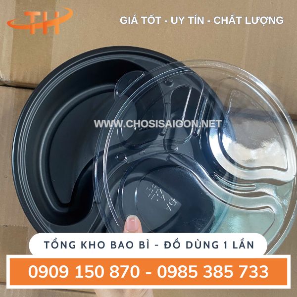 Hộp nhựa 3 ngăn có nắp giá sỉ rẻ