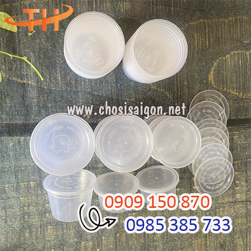 Hộp nhựa tròn đựng bánh flan đa dạng dung tích sỉ rẻ