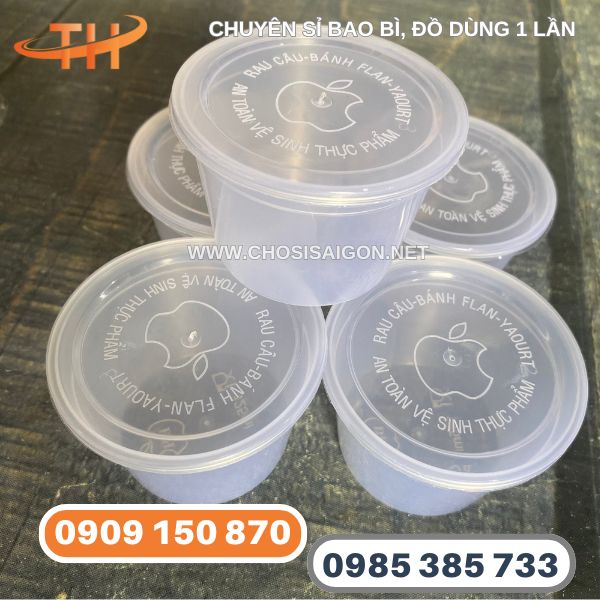 Hộp nhựa tròn làm bánh flan caramen sỉ giá tốt