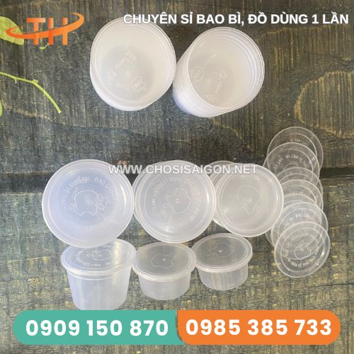 Hộp nhựa tròn đựng bánh flan