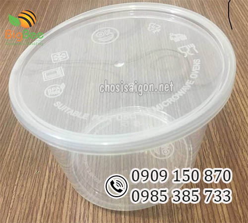 Hộp nhựa tròn chịu nhiệt, đựng thức ăn nóng giá rẻ 750ml