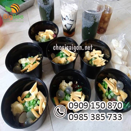 Hộp nhựa tròn đen 750ml, 1000ml đựng thức ăn giá rẻ