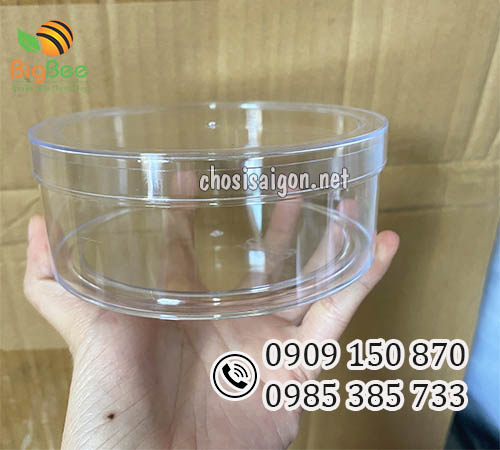 Hộp nhựa tròn mica 250g 80 cái/kiện giá sỉ rẻ ưu đãi