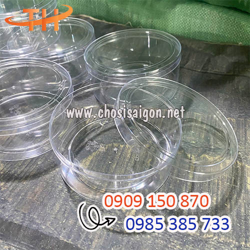Hộp mica tròn có nắp 250g giá rẻ