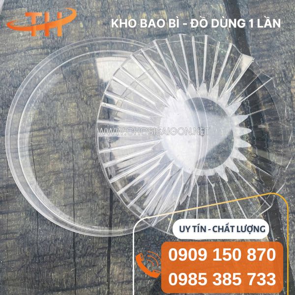 Hộp nhựa tròn mica nắp mặt trời giá tốt