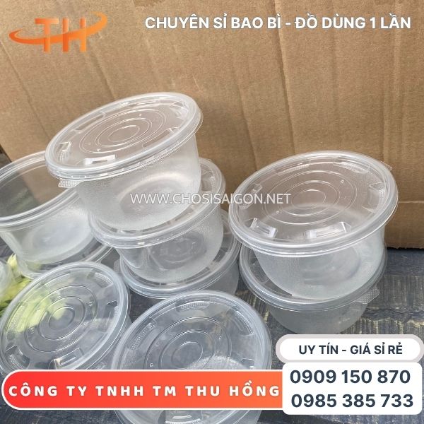 Hộp nhựa tròn PP 1000ml đựng thức ăn nóng