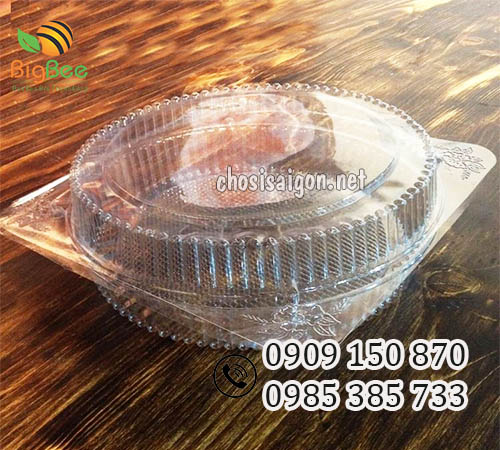 Hộp nhựa tròn H28 đựng bánh bông lan trứng muối giá rẻ tại TP.HCM