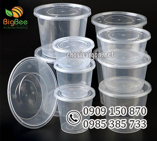 Tô (hộp) nhựa tròn đa dạng các dung tích giá sỉ rẻ tại HCM