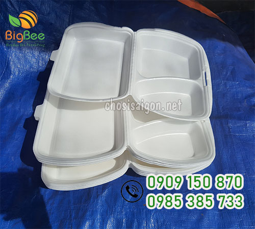 Hộp xốp 2 ngăn mua sỉ giá rẻ tại TP.HCM