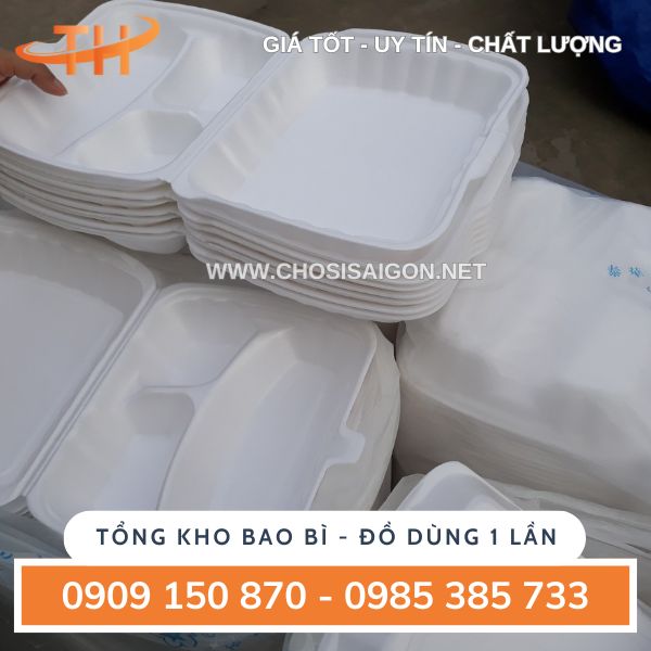Hộp xốp đựng 3 ngăn giá tốt tại TP.HCM