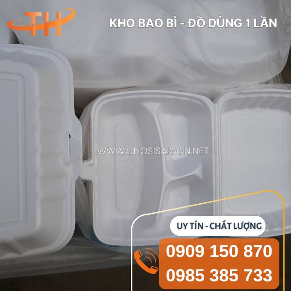 Hộp xốp 3 ngăn giá rẻ có hóa đơn cho đại lý