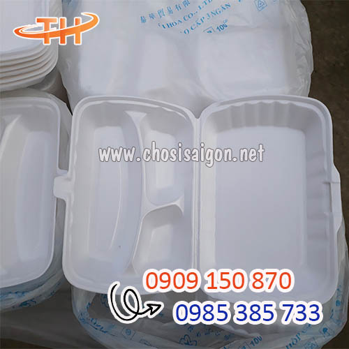 Hộp xốp 3 ngăn dùng 1 lần sỉ rẻ tại xưởng
