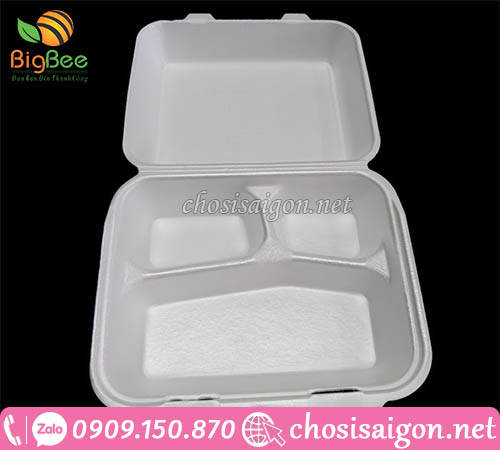 Mua hộp xốp đựng cơm 3 ngăn giá rẻ tại TP.HCM