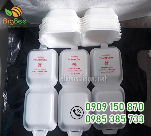 Hộp xốp nhỏ đựng bánh bao in logo giá sỉ rẻ