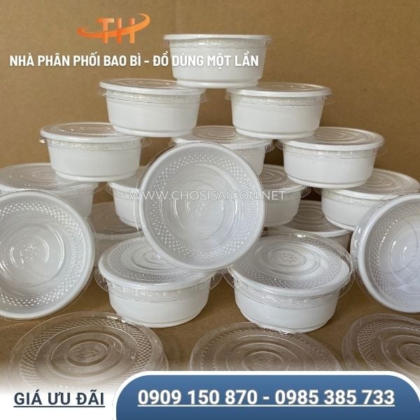 Hũ đựng nước chấm, nước sốt HS55 dùng 1 lần