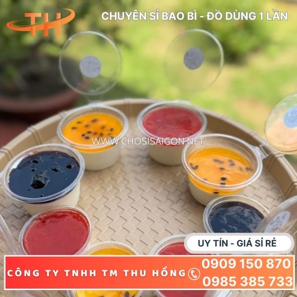 Hũ nhựa nắp liền đựng panna cotta an toàn, chất lượng tốt giá rẻ