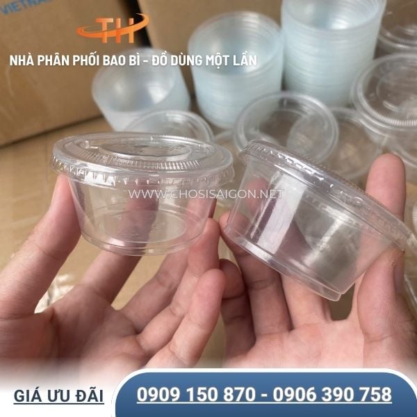 Hũ nước chấm, nước sốt 2oz nắp đậy kín, không rò rỉ