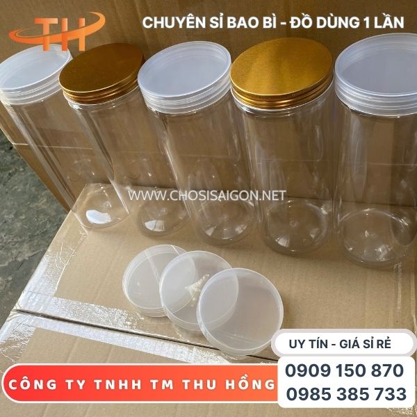 Hũ nhựa pet 1500ml kín hơi giúp bảo quản thực phẩm tốt giá rẻ