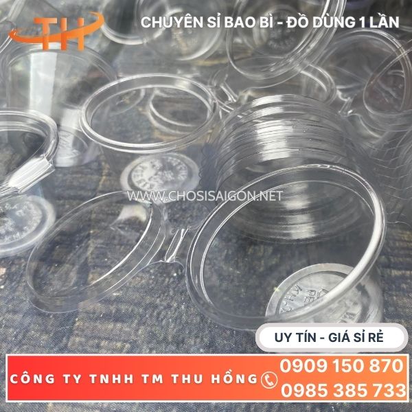 Hũ nhựa 2.5oz nắp liền dùng 1 lần giá sỉ rẻ