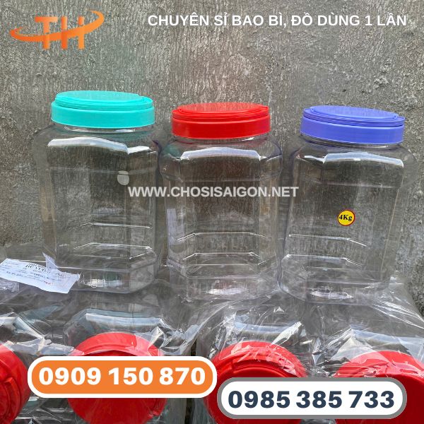 Hũ nhựa đựng thực phẩm 4kg giá rẻ tại TP.HCM
