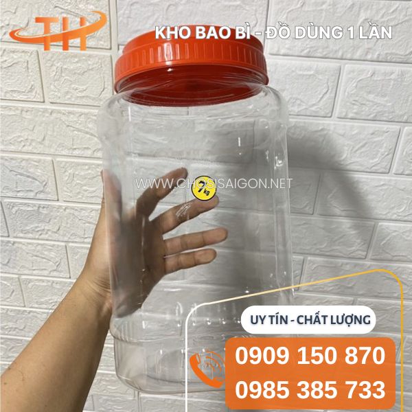 Hũ nhựa tròn 7kg đựng thực phẩm sỉ rẻ
