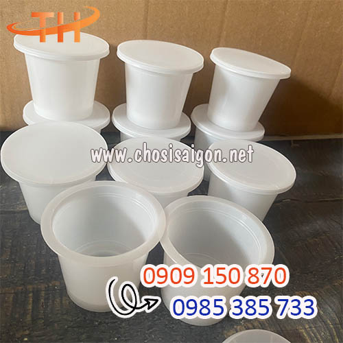 Hũ nhựa làm bánh flan hình hình trụ tròn giá rẻ